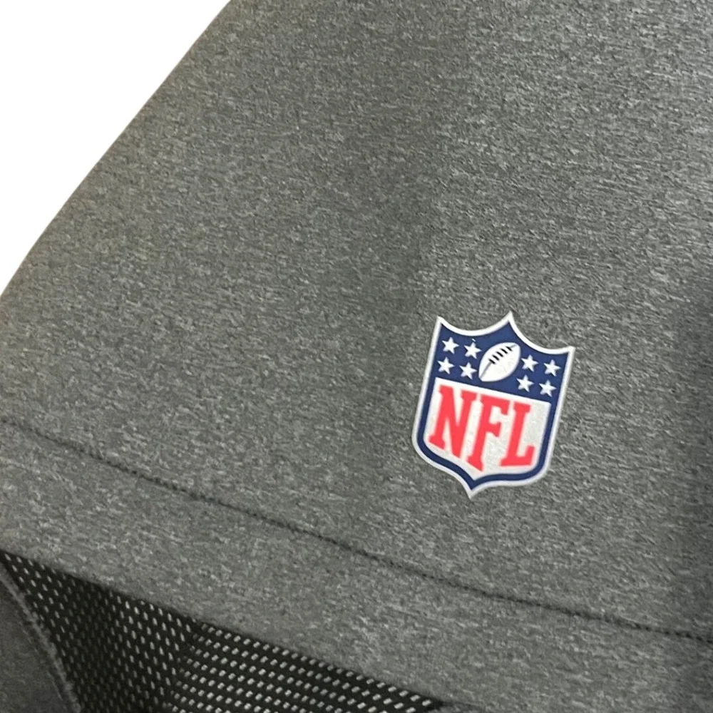 Nike NFL Dallas Cowboys Mens XXL Short Sleeve Full Zip Hoodie Gray On-Field